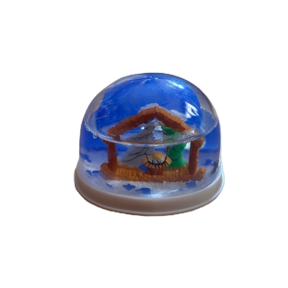 Vintage Nativity Scene Snow Globe 90s Kitschy Nostalgia Plastic Christmas Decor